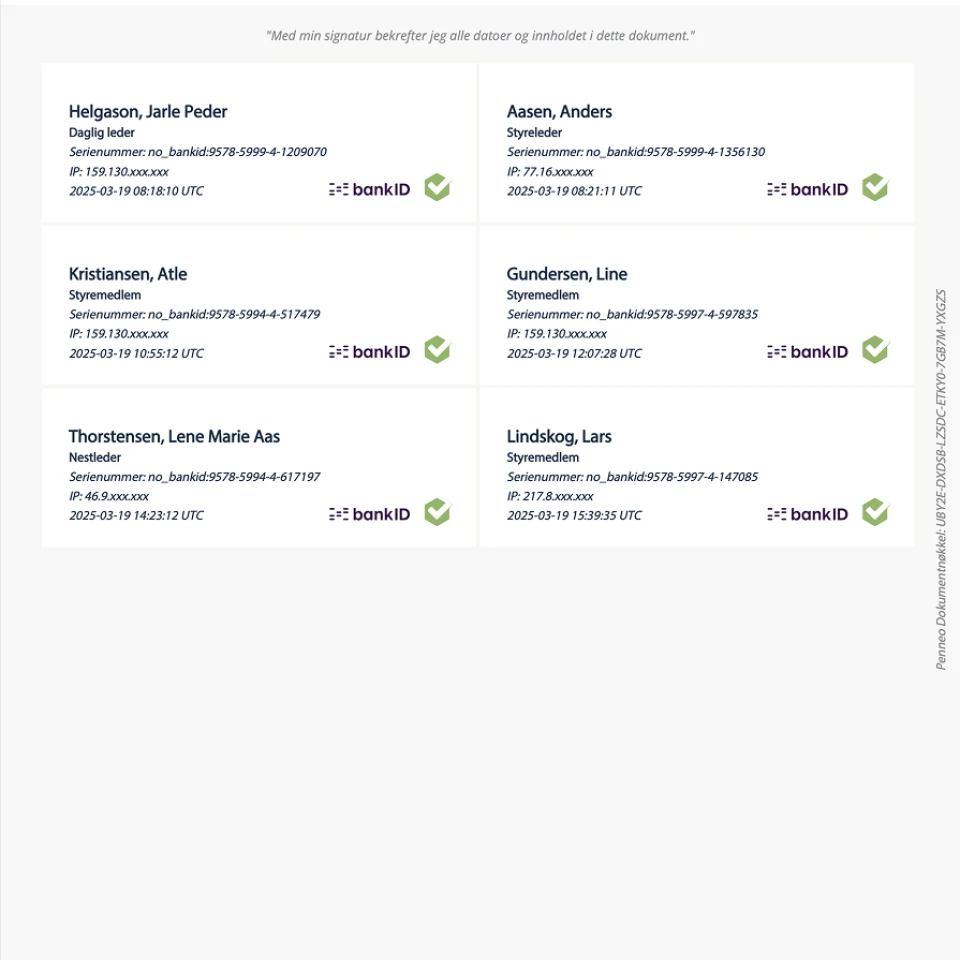 Scanna signaturer fra styremedlemmer, side 1